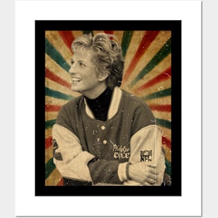 Princess Diana Eagles Fans - Vintage Retro Look Fan Design Posters and Art